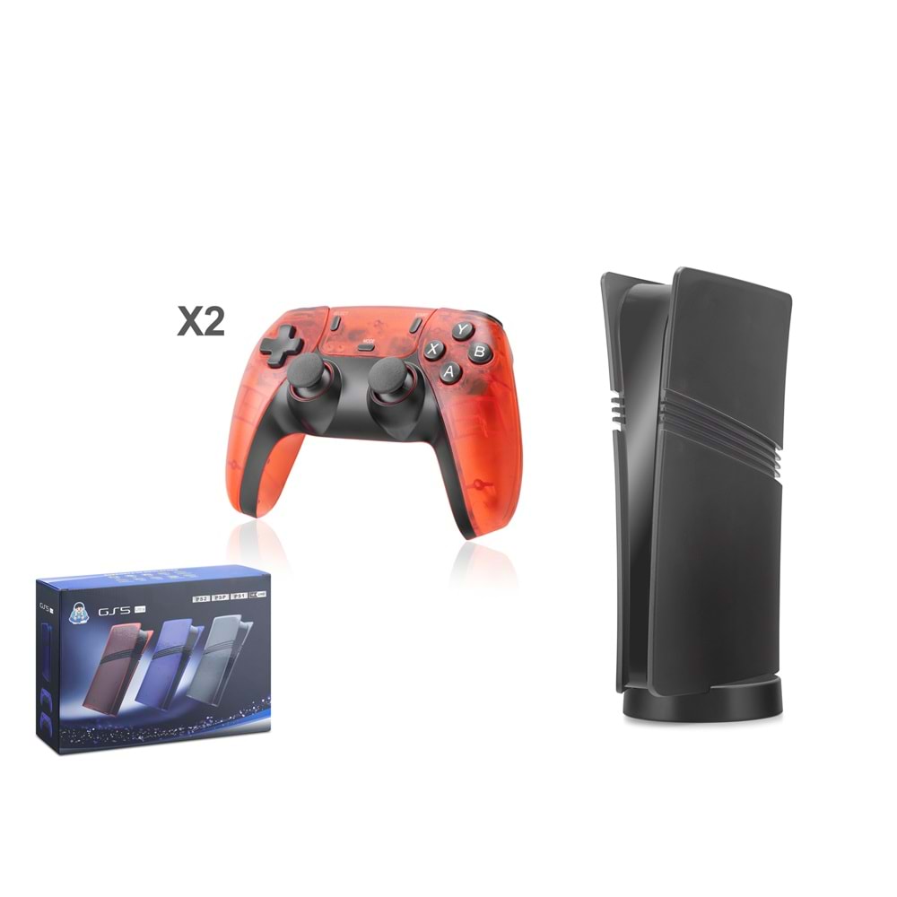 HADRON GS5 ULTRA Retro Oyun Konsolu HDMI Çift GamePad Seti 128 GB Hafıza Kartlı 2.4G Kablosuz Siyah