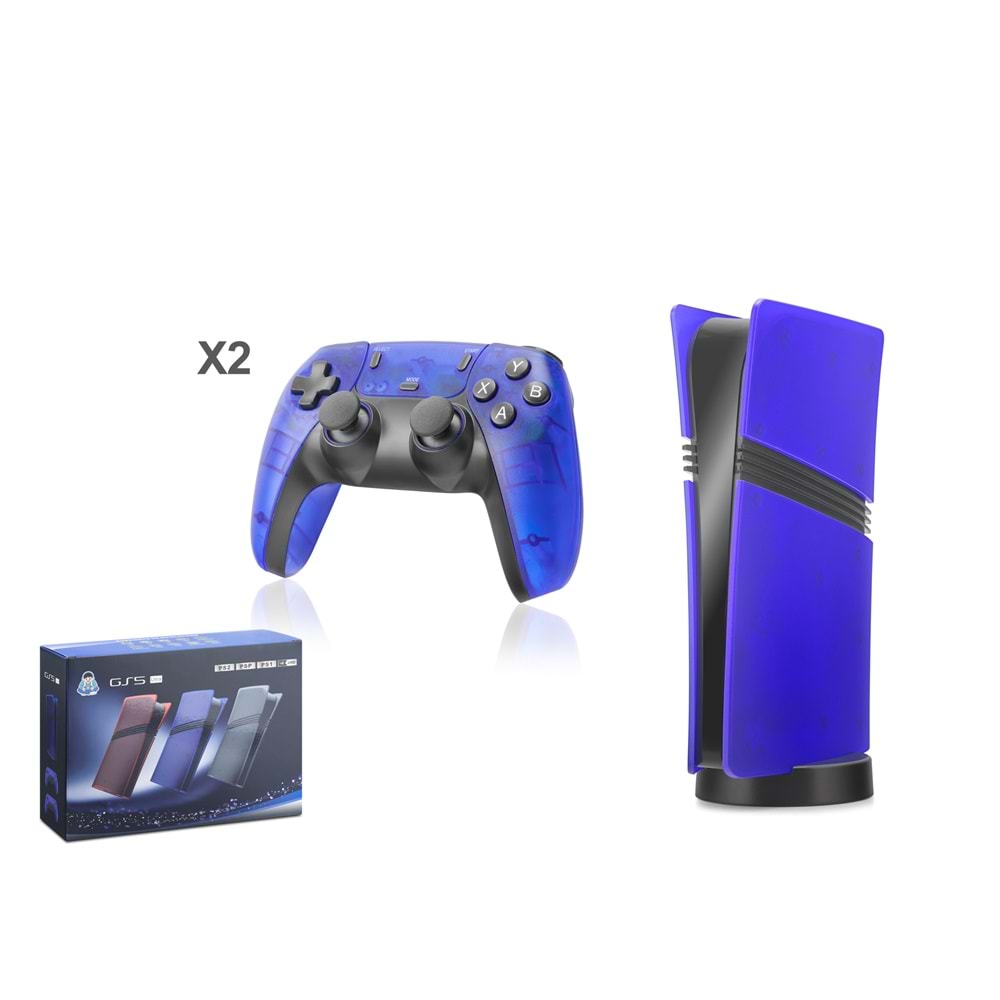 HADRON GS7B ULTRA Retro Oyun Konsolu HDMI Çift GamePad Seti 128 GB Hafıza Kartlı 2.4G Kablosuz Mavi