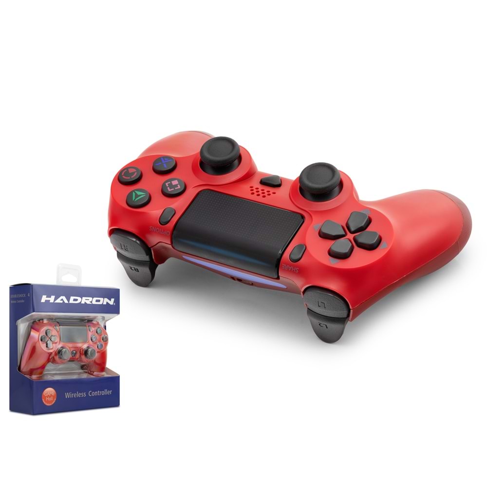 HADRON HD324K Bluetooth GamePad Oyun Kolu PS4 Uyumlu DoubleShock 4 Kırmızı