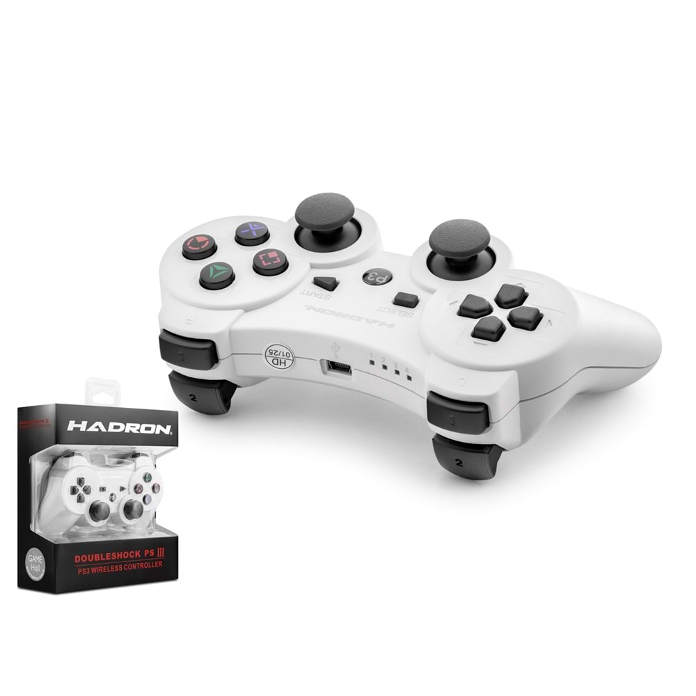 HADRON HD325B Bluetooth GamePad Oyun Kolu PS3 Uyumlu DoubleShock III Beyaz