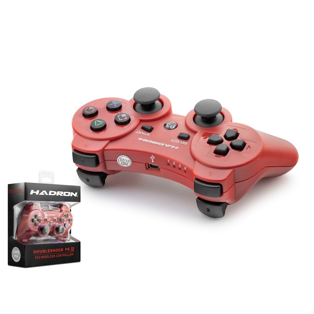 HADRON HD325K Bluetooth GamePad Oyun Kolu PS3 Uyumlu DoubleShock III Kırmızı