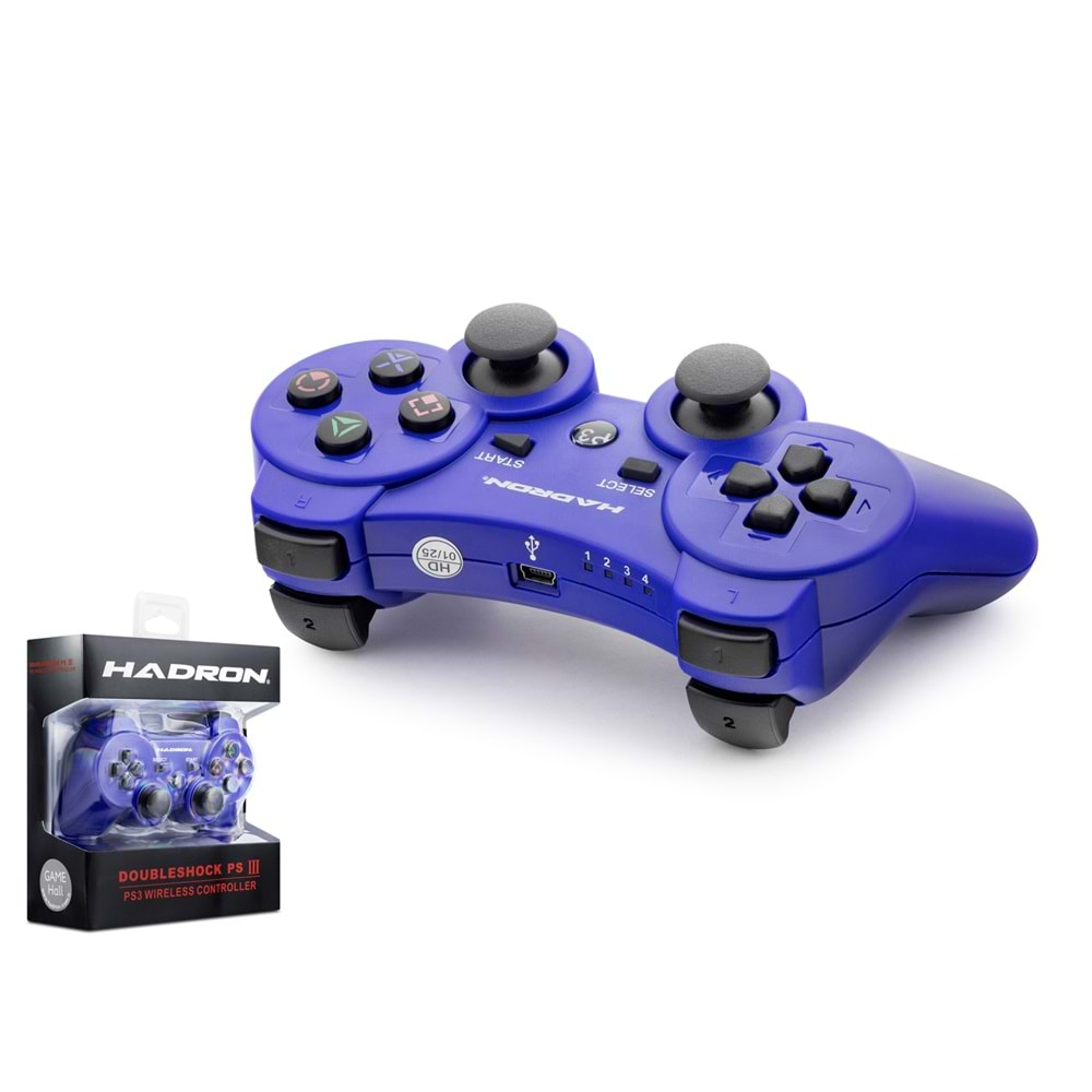 HADRON HD325M Bluetooth GamePad Oyun Kolu PS3 Uyumlu DoubleShock III Mavi