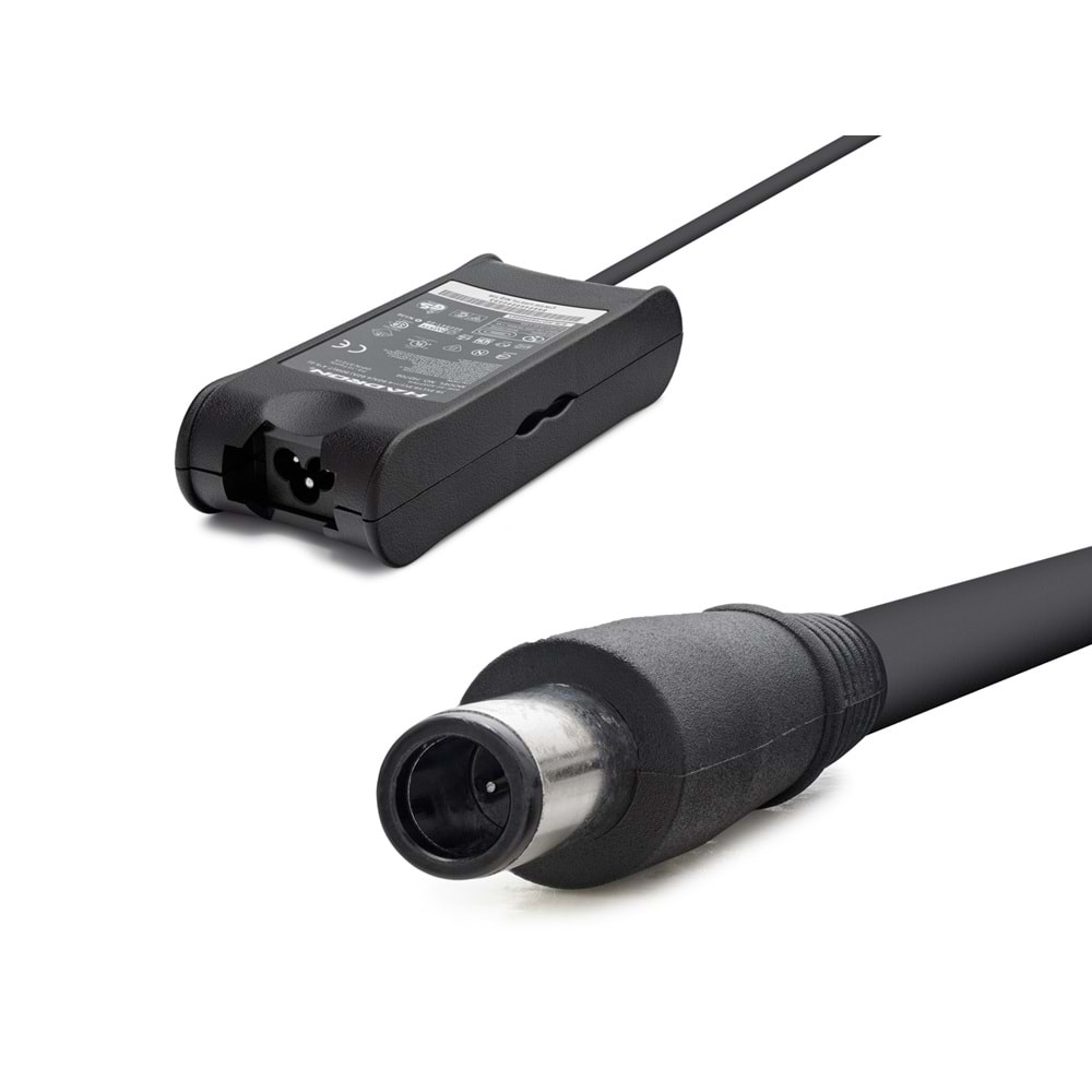 HADRON HD706 Laptop Adaptörü 90W 19.5V 4.62A 7.4x5.0 mm Dell HP Siyah