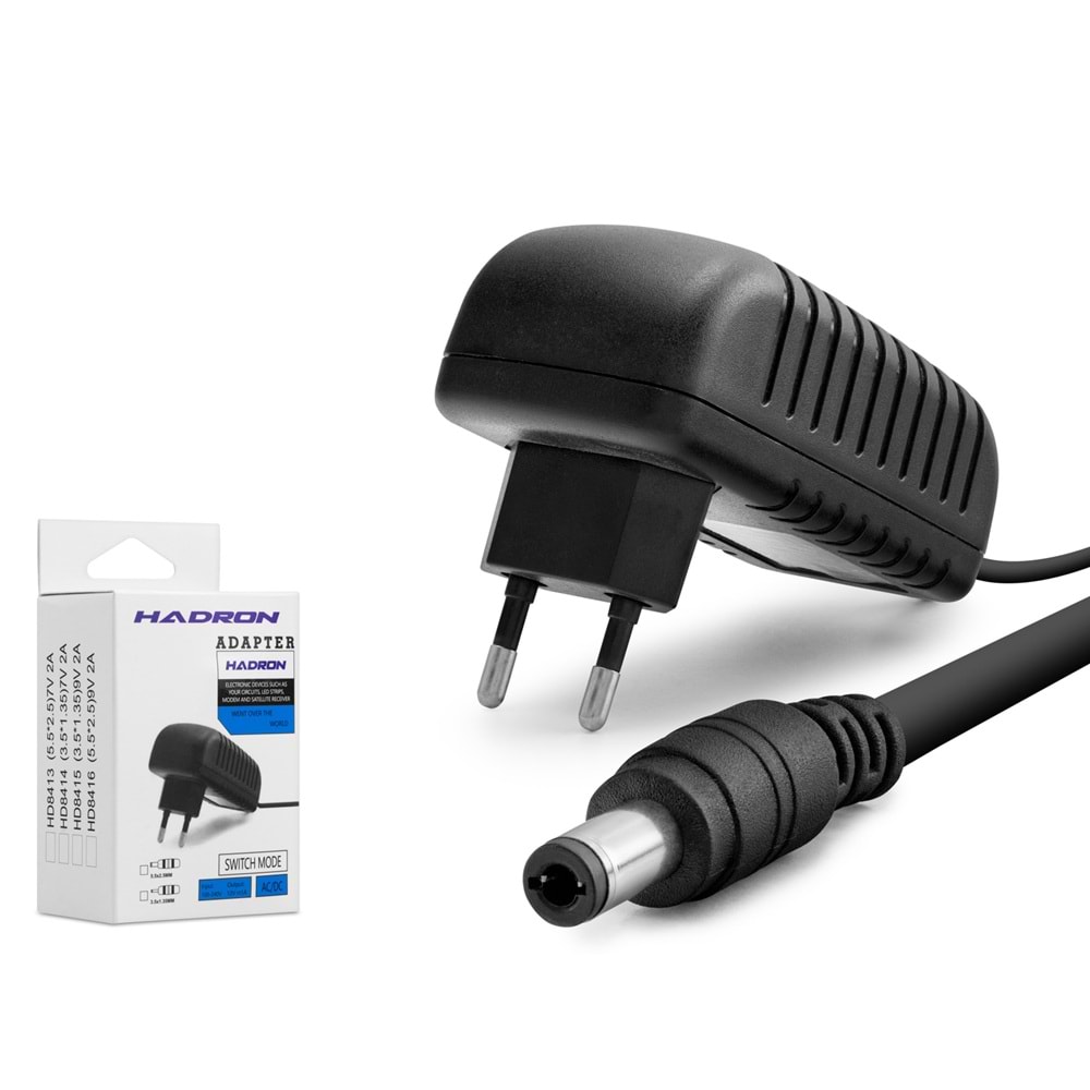 HADRON HD8413 Modem Router Adaptörü 14W 7V 2A 5.5x2.5 mm Siyah