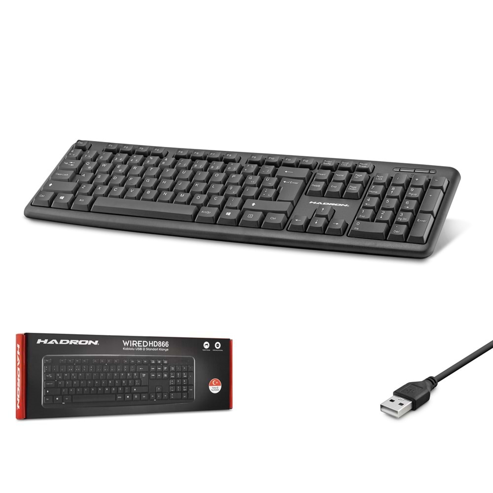 HADRON HD866 Standart Klavye Siyah