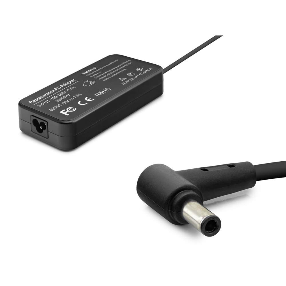 HADRON HD8867 Laptop Adaptörü 150W 20V 7.5A 6.0x3.7 mm Asus Siyah