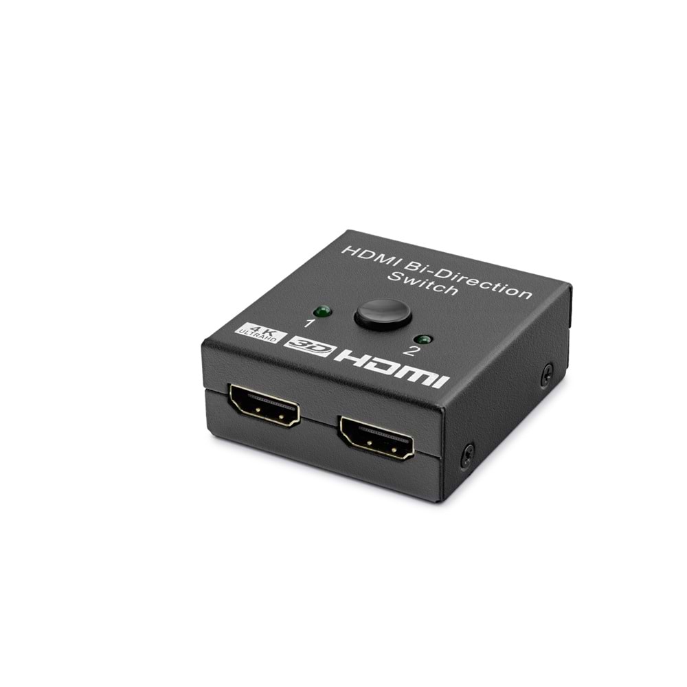 HADRON HDX1296 HDMI Switch 4K 3D Çift Yönlü 2 Port Siyah