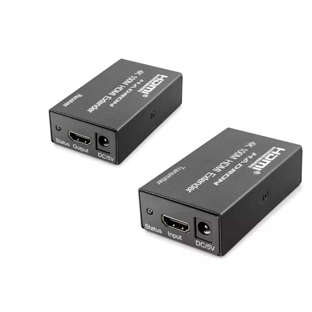 HADRON HDX1367 HDMI Extender EDID 4K 30 Hz 100 m Siyah