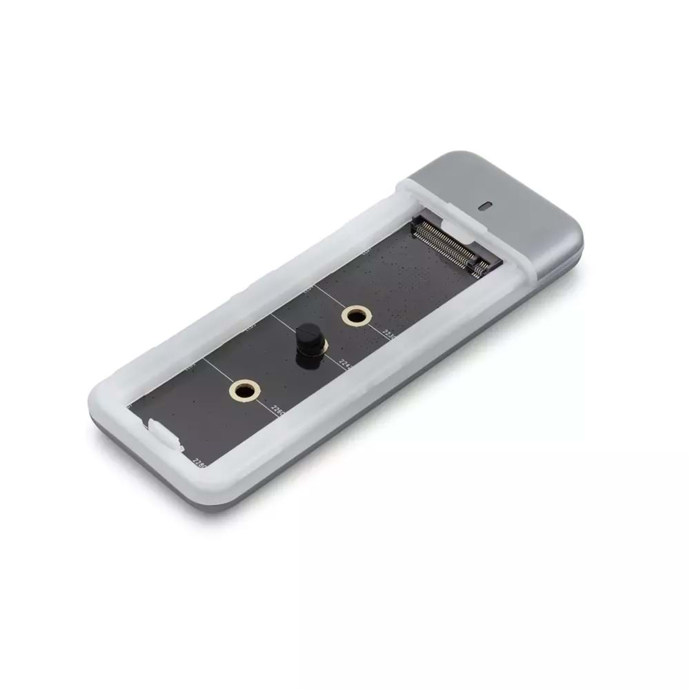 HADRON HDX1774 M.2 NVMe Harici SSD Kutusu USB Type-C 10 Gbps RGB Gri