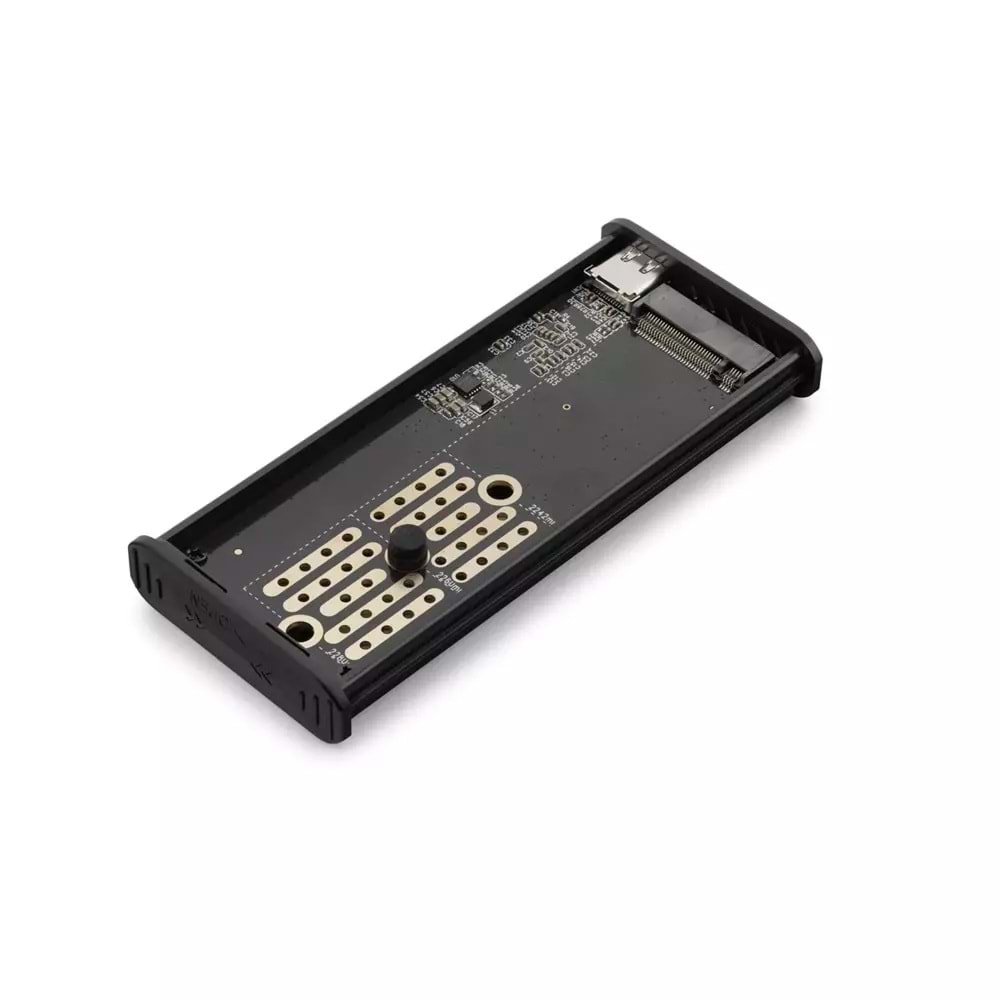 HADRON HDX1781 M.2 NVMe Harici SSD Kutusu USB Type-C 10 Gbps RGB Gri