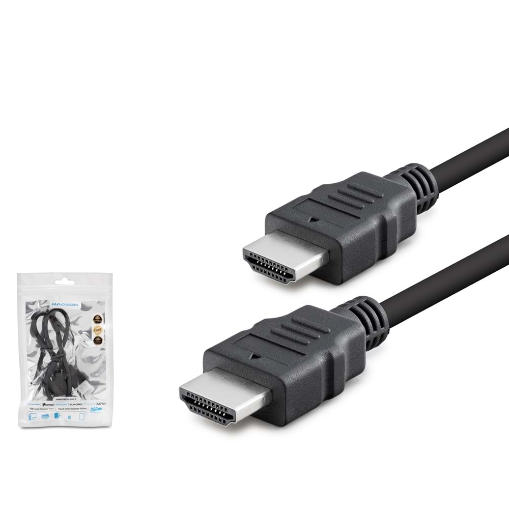 HADRON HDX2027 HDMI Kablo OD 7.0 mm 0.5 m Siyah
