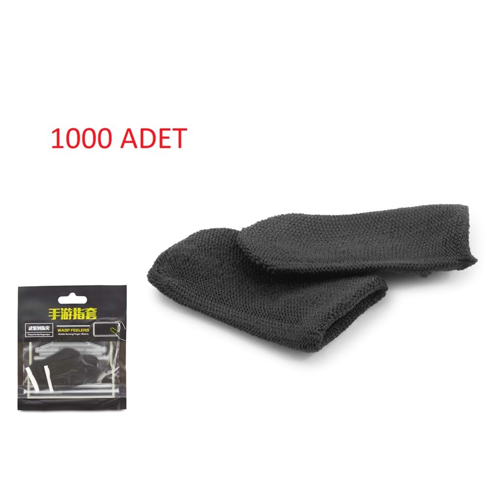 HADRON HDX3577P Mobil Oyun Parmak Eldiveni PUBG CoD Free Fire Dokunmatik Ekran Uyumlu 1000 Adet Siyah