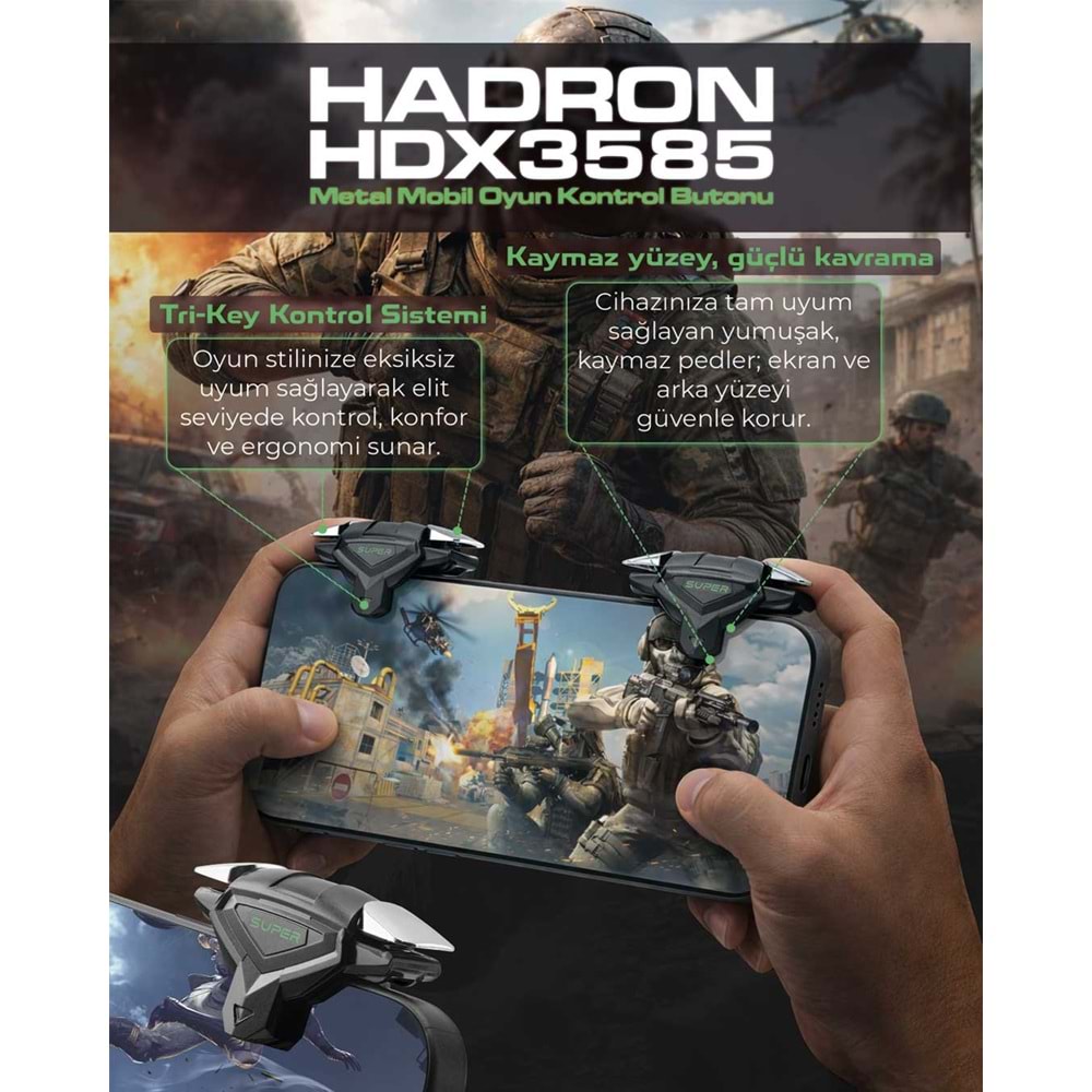 HADRON HDX3585 Mobil Oyun Kontrol Aparatı 2 Butonlu Siyah