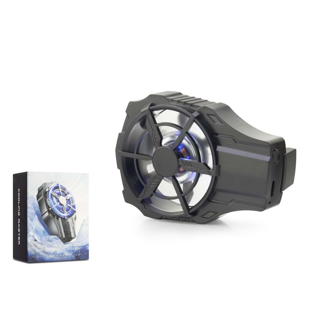 HADRON HDX4388 Klipsli Bataryalı Telefon Soğutucu Fan LED Siyah