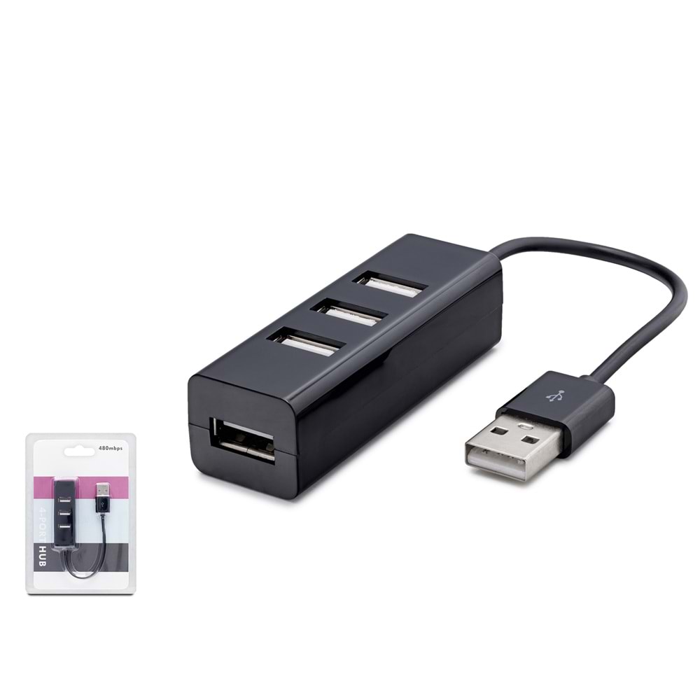 HADRON HDX7014 USB Hub 4 Port 480 Mbps Siyah