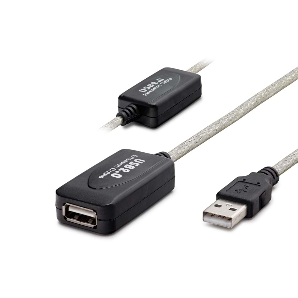 HADRON HDX7515 USB Active Repeater Uzatma Kablosu 20 m Siyah