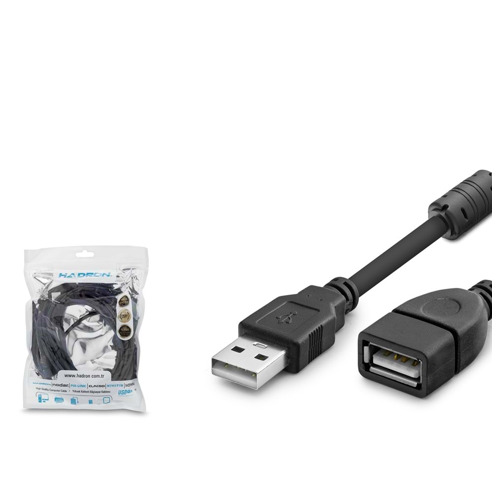 HADRON HDX7542 USB Uzatma Kablosu 3 m Siyah