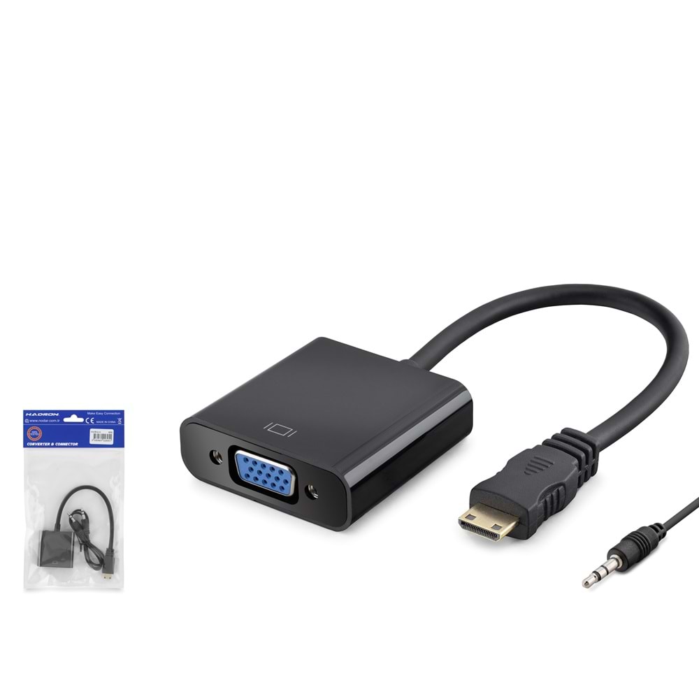 HADRON HDX7862 Type-C to HDMI Görüntü Dönüştürücü 4K 60 Hz Siyah
