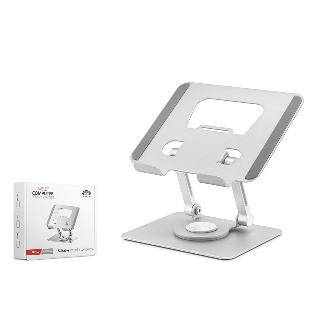 HADRON HDX8020 Laptop ve Tablet Standı 360° Döner Metal 4-13 İnç Gri