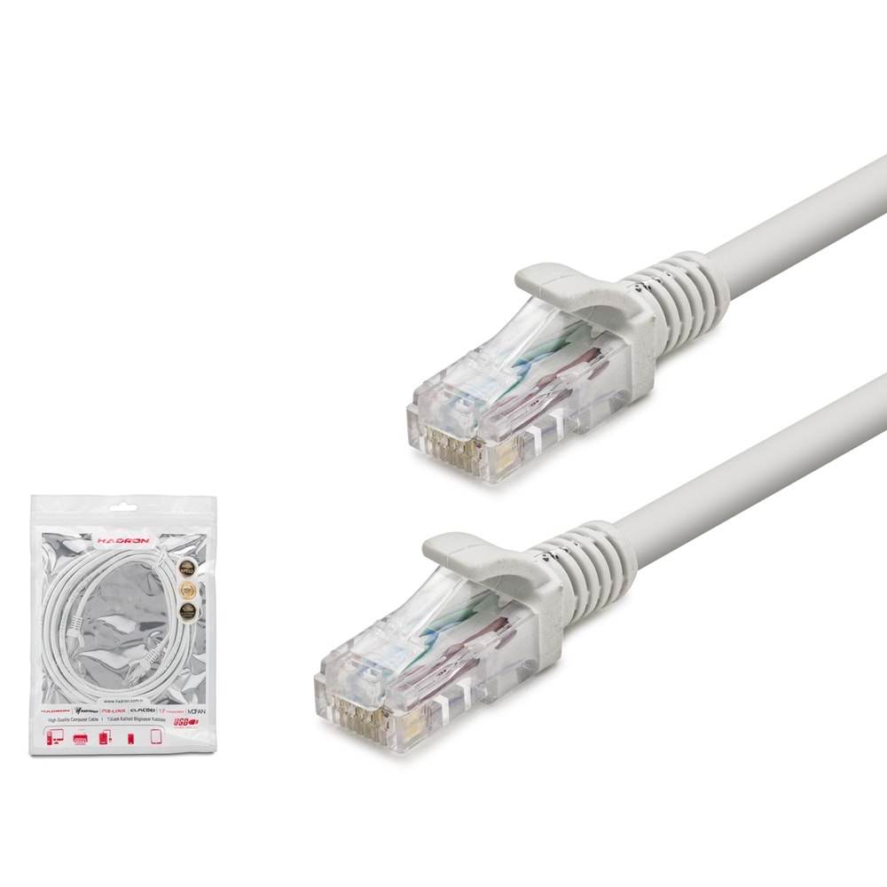 HADRON HN4135 Cat5 Ethernet Patch Kablosu 100 Mbps 100 MHz 45 m Beyaz