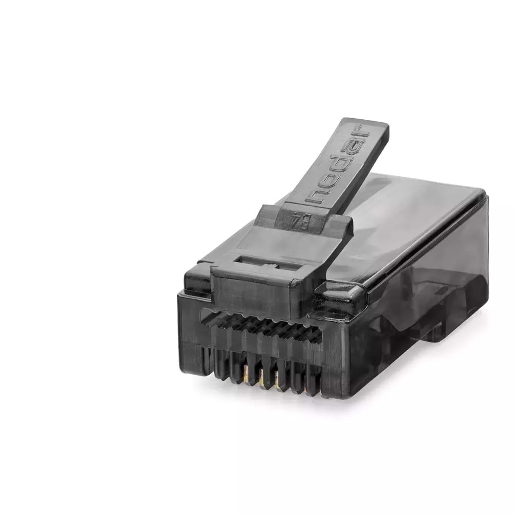 NODAR ND2402 CAT6 EZ RJ45 Konnektör 100 Adetli Kutu Siyah