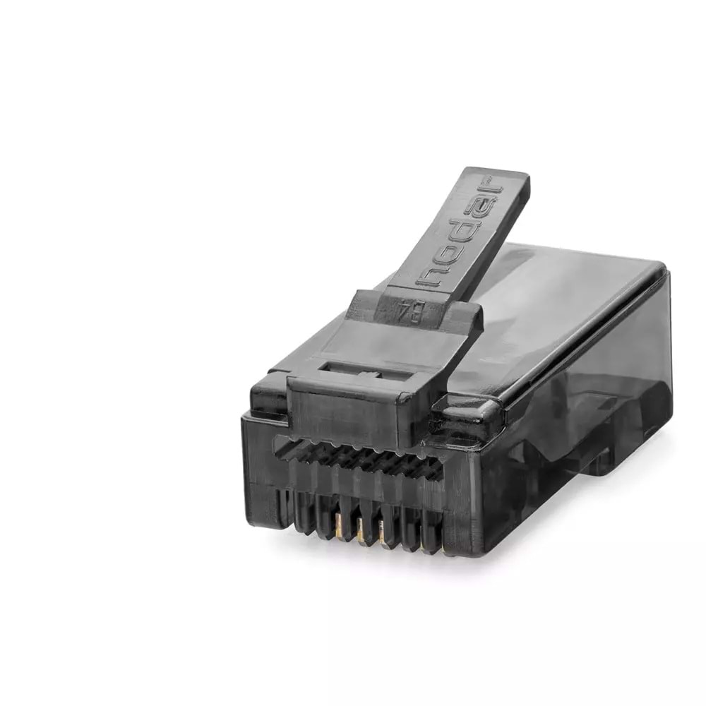 NODAR ND2410 CAT6 EZ RJ45 Konnektör 100 Adetli Paket Siyah