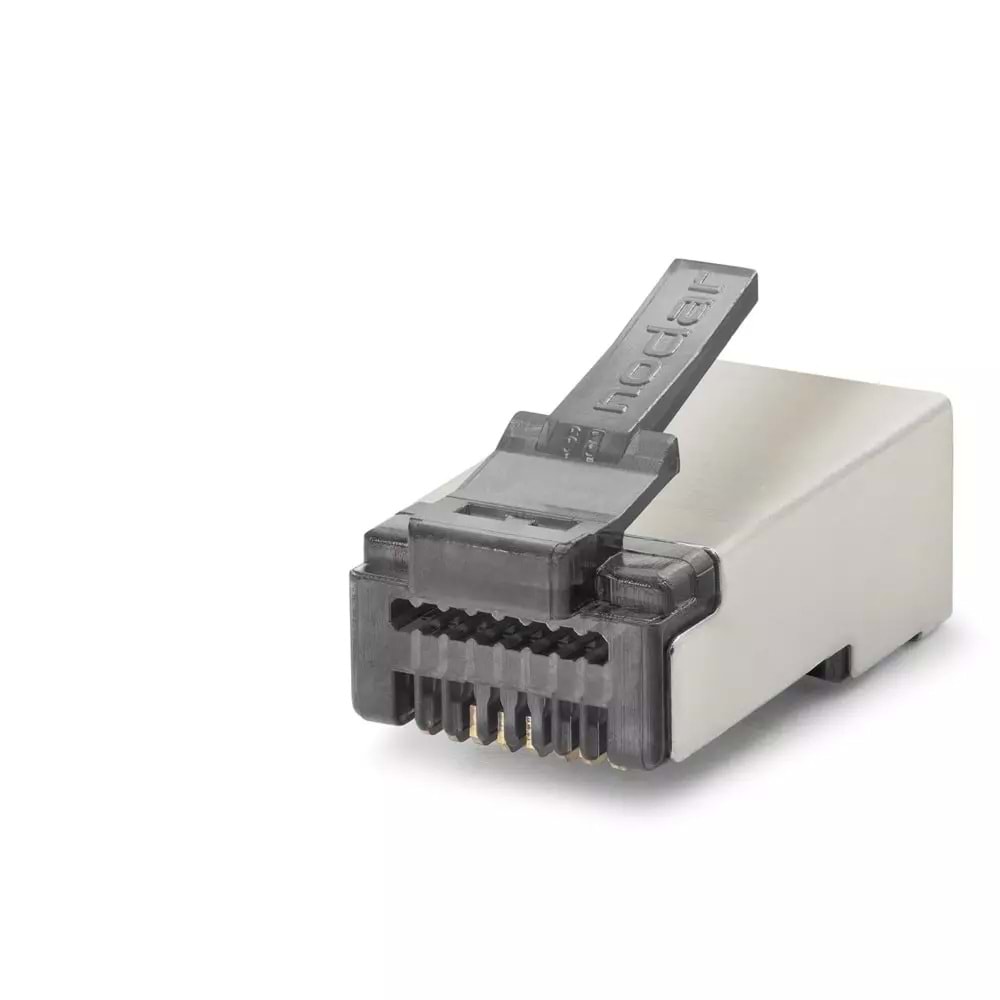 NODAR ND2418 CAT6E EZ RJ45 Metal Konnektör 100 Adetli Kutu Siyah