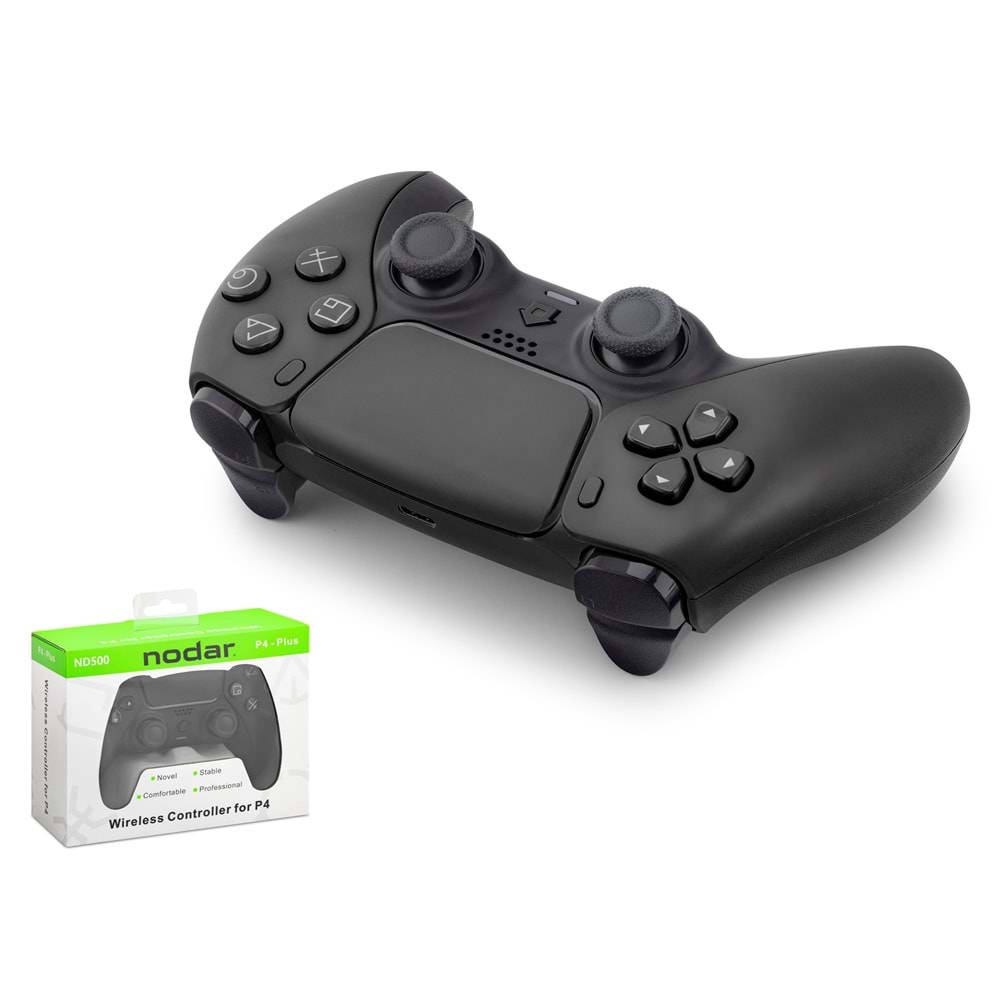 NODAR ND500B Bluetooth GamePad Oyun Kolu PS4 Uyumlu DoubleShock 4 Siyah