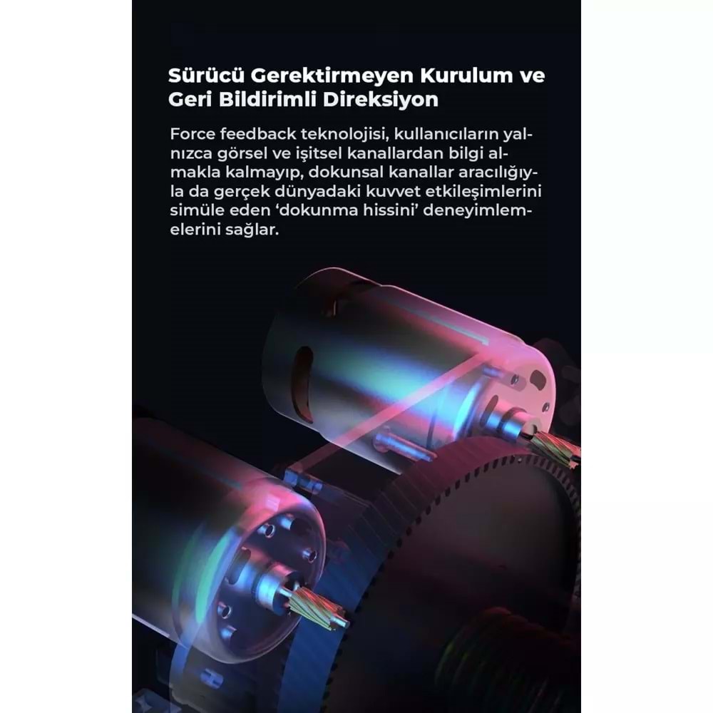 NODAR ND705 PXN V10 Oyuncu Direksiyon Seti 3.2Nm Force Feedback 3 Pedallı PS4 PC Xbox Uyumlu Siyah