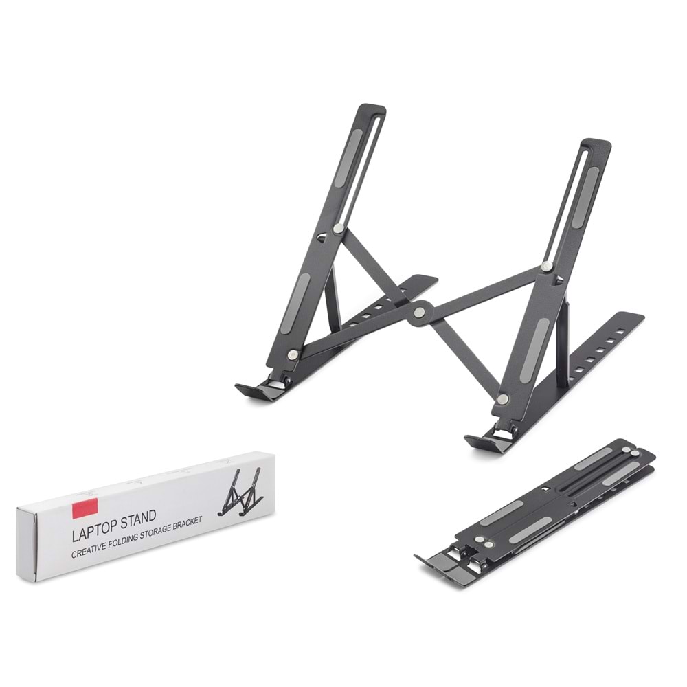 NODAR ND8031 Ayarlanabilir Katlanabilir Tablet ve Laptop Standı Metal Siyah