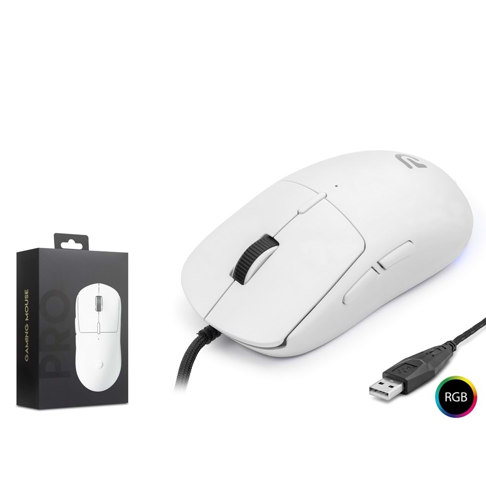 GOOD PRO G100W RGB Gaming Mouse 3200 DPI 6 Tuş Beyaz
