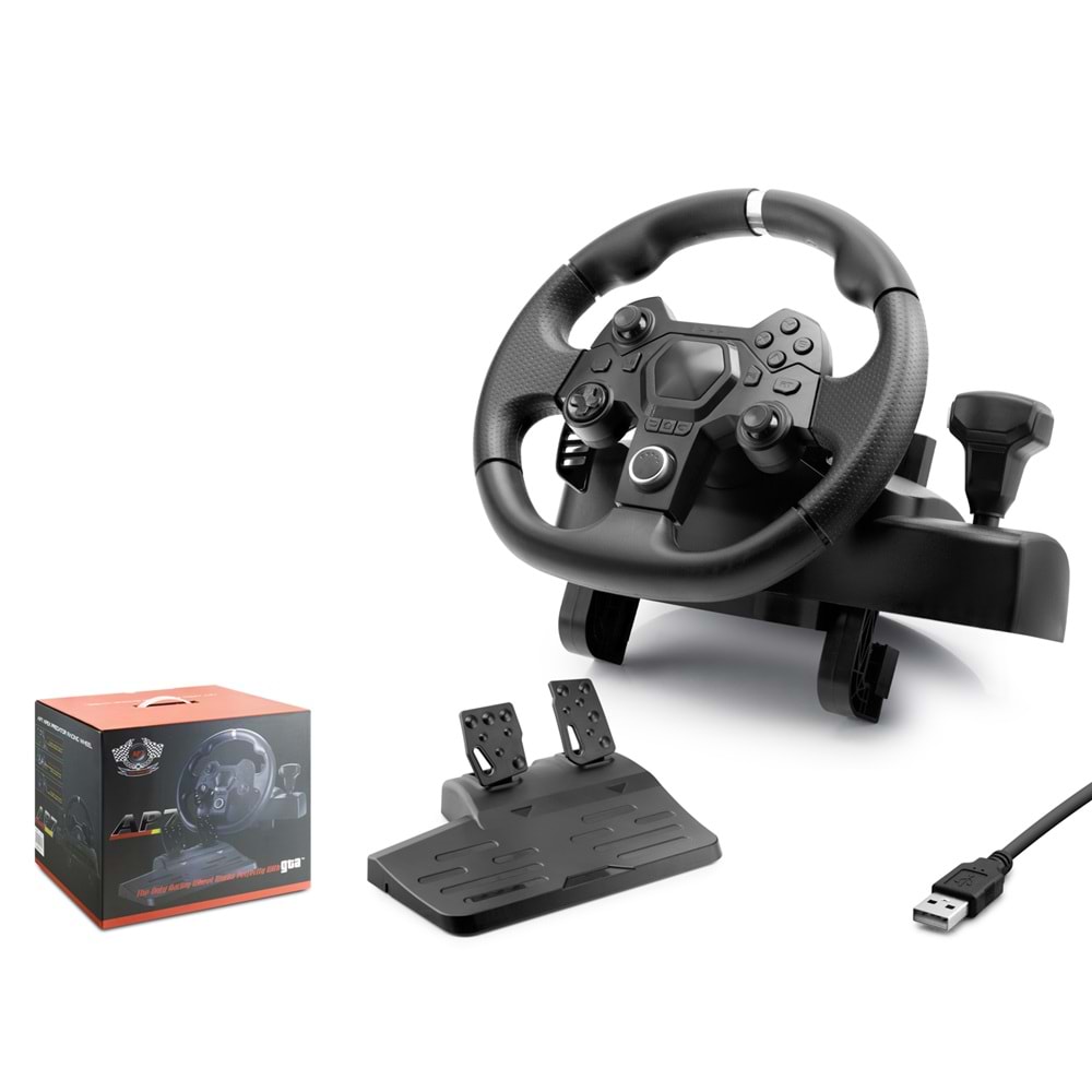 HADRON VWAP7 Oyuncu Direksiyon Seti 270° PS4 PS3 PS2 PC Xbox Switch Android Uyumlu Siyah
