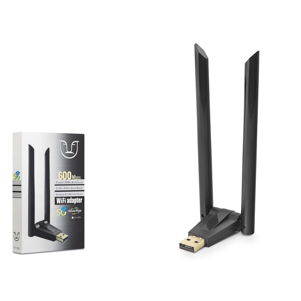 NONAP W166 USB WiFi Adaptörü 650 Mbps 5 GHz Dual Band Siyah
