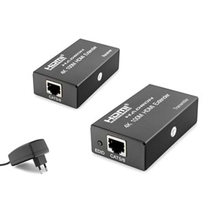 HADRON HDX1367 HDMI Extender EDID 4K 30 Hz 100 m Siyah