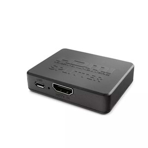 HADRON HDX1371 HDMI Splitter 4K USB Güç Kablolu 1 Giriş 2 Çıkış Siyah