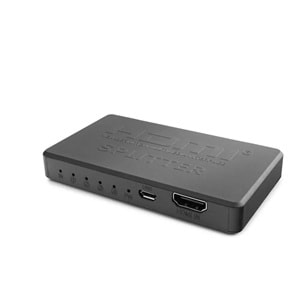 HADRON HDX1372 HDMI Splitter 4K USB Güç Kablolu 1 Giriş 4 Çıkış Siyah