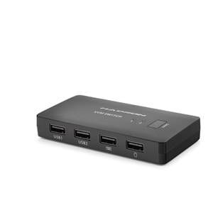 HADRON HDX1426 DisplayPort KVM Switch 2 Console USB Port 2 DisplayPort Siyah
