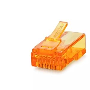NODAR ND2413 CAT6 EZ RJ45 Konnektör 100 Adetli Paket Turuncu