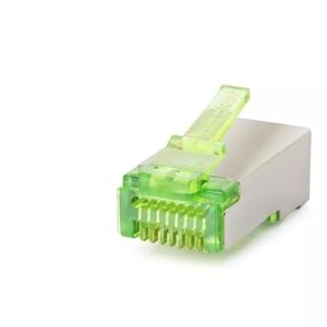 NODAR ND2417 CAT6E EZ RJ45 Metal Konnektör 100 Adetli Kutu Yeşil