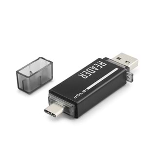 iETOP TC306AC USB Type-C 3.2 Gen1 Kart Okuyucu SD MicroSD 5 Gbps Siyah