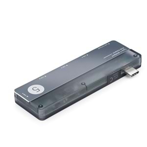 iETOP TUH353 Type-C 3.1 Gen1 Combo Hub PD HDMI 4K 5 Port 5 Gbps Alüminyum Gri
