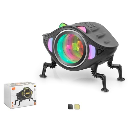 HADRON CC2A Bluetooth Masaüstü Hoparlör 5W FM Radyo TF RGB Robot Tasarımlı