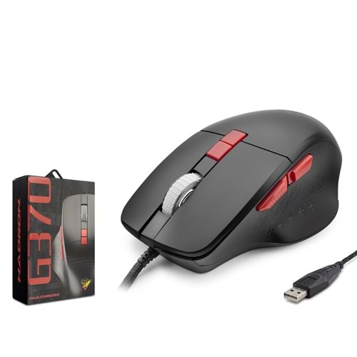 HADRON G370 RGB Gaming Mouse 3600 DPI Siyah