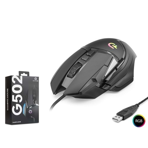 GOOD PRO G502 RGB Gaming Mouse 7200 DPI 6 Tuş 1000Hz Siyah