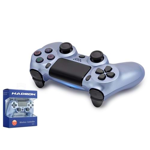 HADRON HD323C Bluetooth GamePad Oyun Kolu PS4 Uyumlu DoubleShock 4 Metalik Mavi