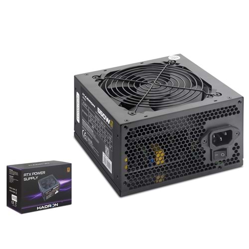 HADRON HD423 PC Power Supply Güç Kaynağı 550W 12 cm Fan ATX 80 Plus Siyah