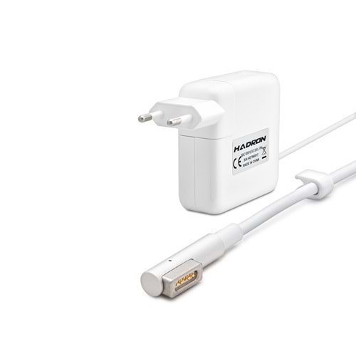 HADRON HD796 Laptop Adaptörü 60W 16.5V 3.65A L Tip MacBook Beyaz