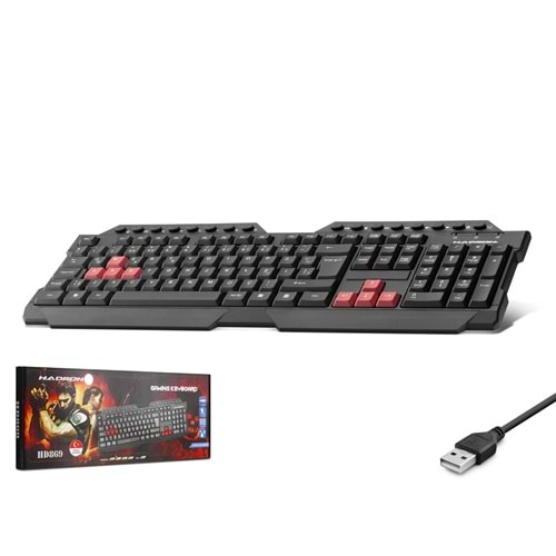 HADRON HD869 Multimedya Gaming Klavye Siyah
