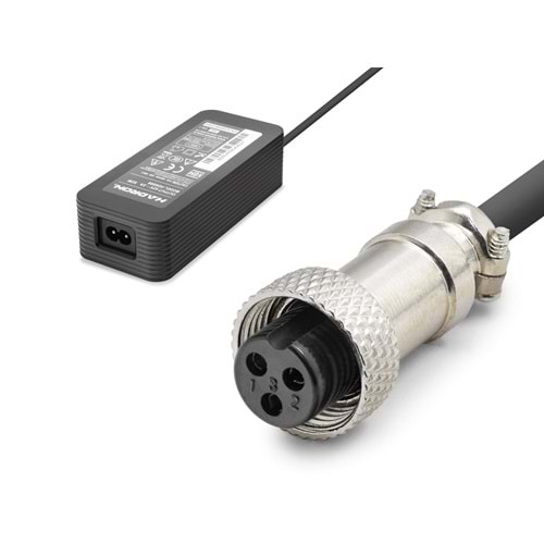 HADRON HD8888 Scooter Adaptörü 42V 2A 84W 3 Pin 9 mm Siyah