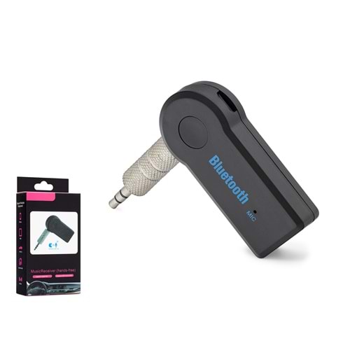 HADRON HD9001 Bluetooth Ses Alıcı Adaptör 3.5 mm AUX Mikrofonlu Handsfree Siyah